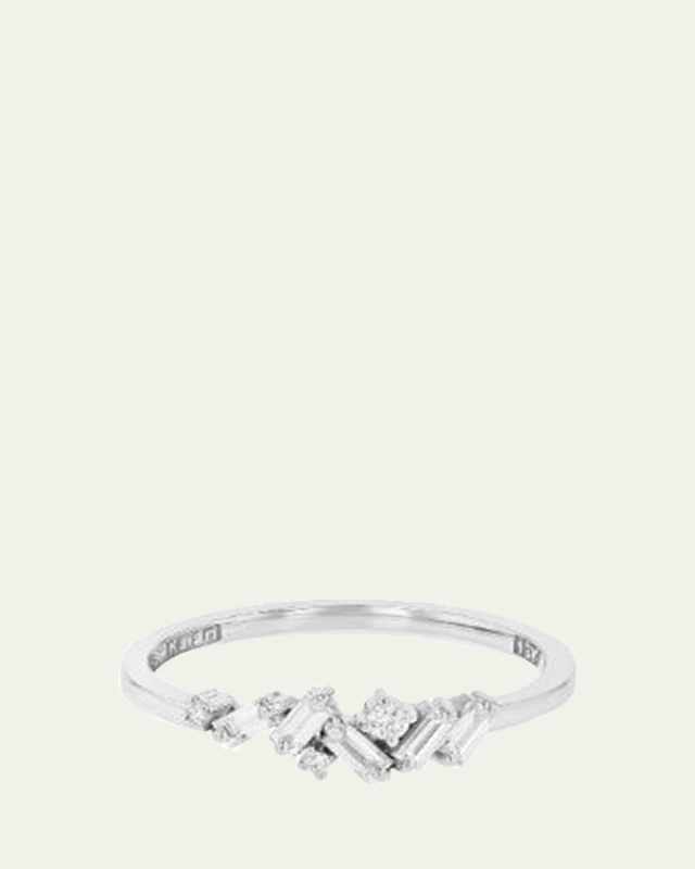 18K White Gold Diamond Cluster Ring